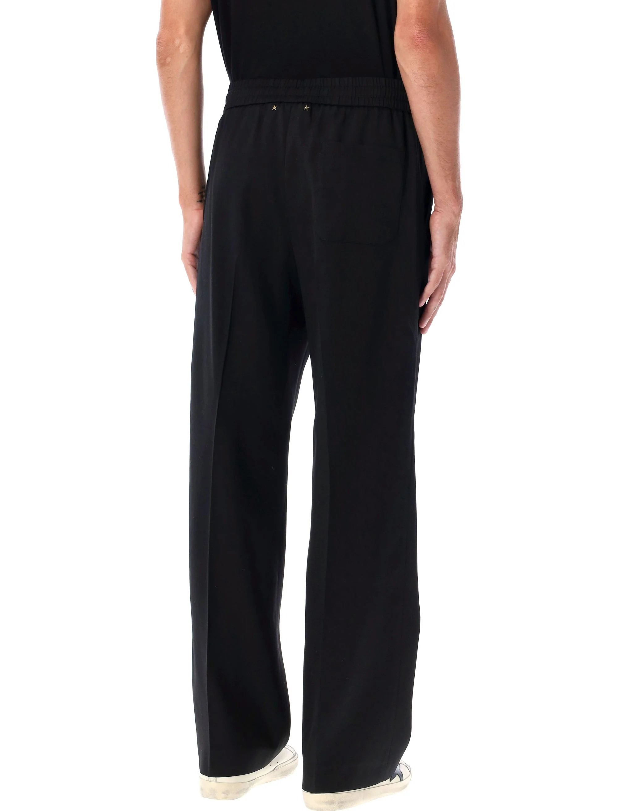 Golden Goose Lennon Relaxed Fit Wool-Blend Jogging Pants with Mini Double Star Detail - Image 2