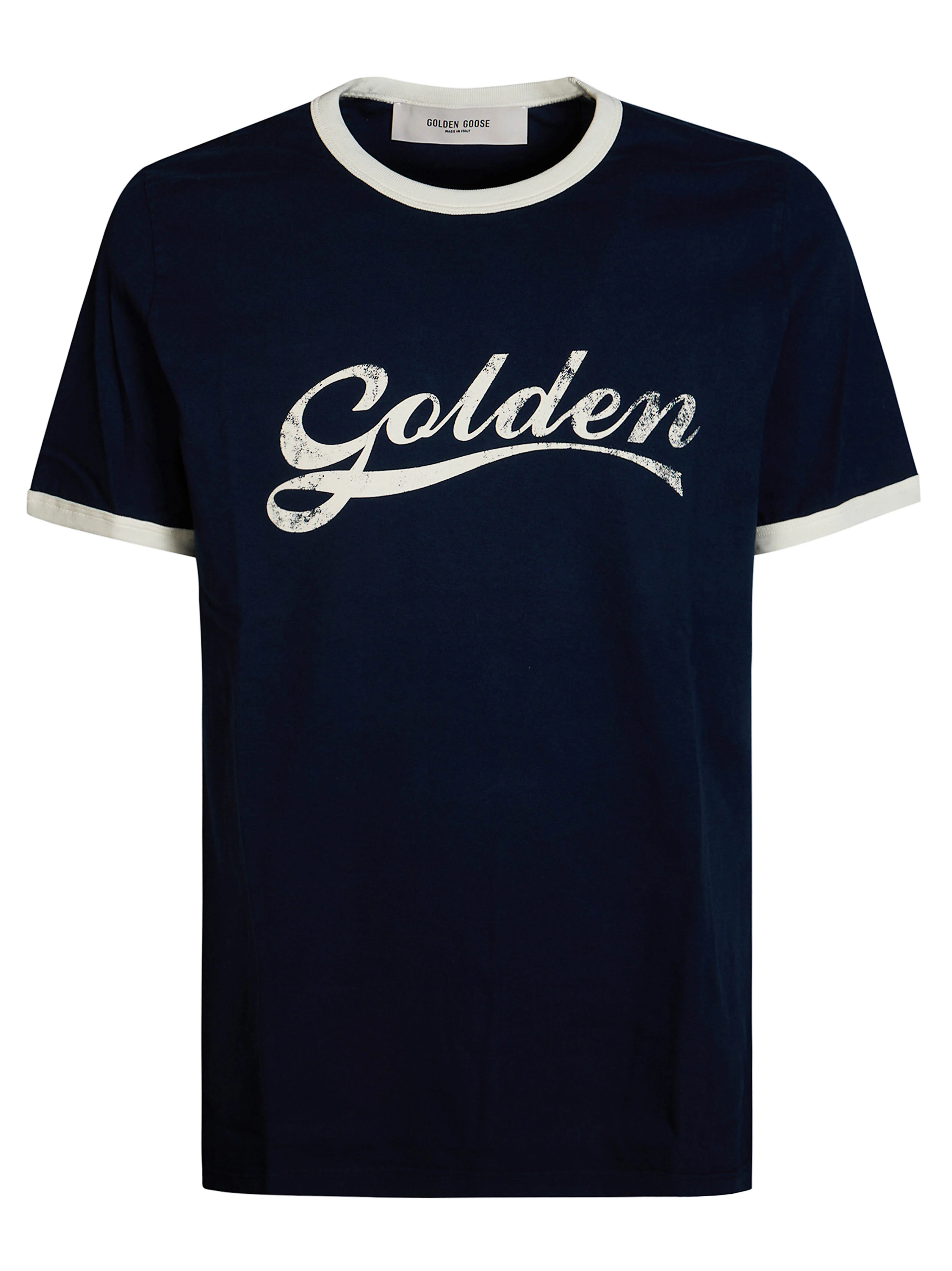 Golden Goose Men's T-Shirt with Textured Rib Knit