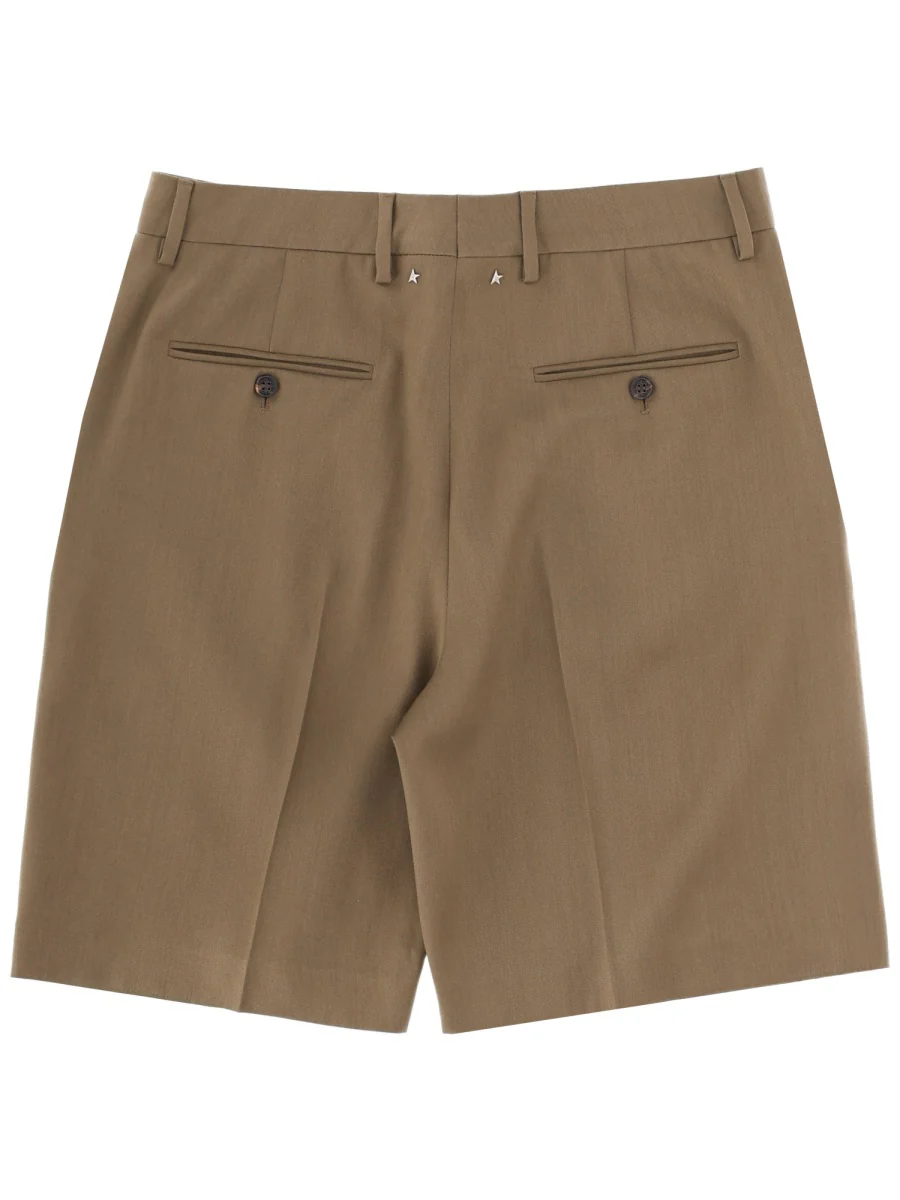 GOLDEN GOOSE Men's Wool Gabardine Bermuda Shorts - Image 2