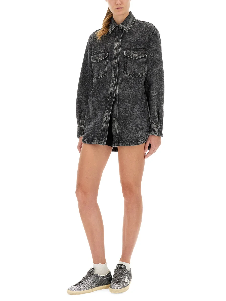GOLDEN GOOSE OLLIE BOYFRIENS SHIRT with LASER FLOWERS - Image 6