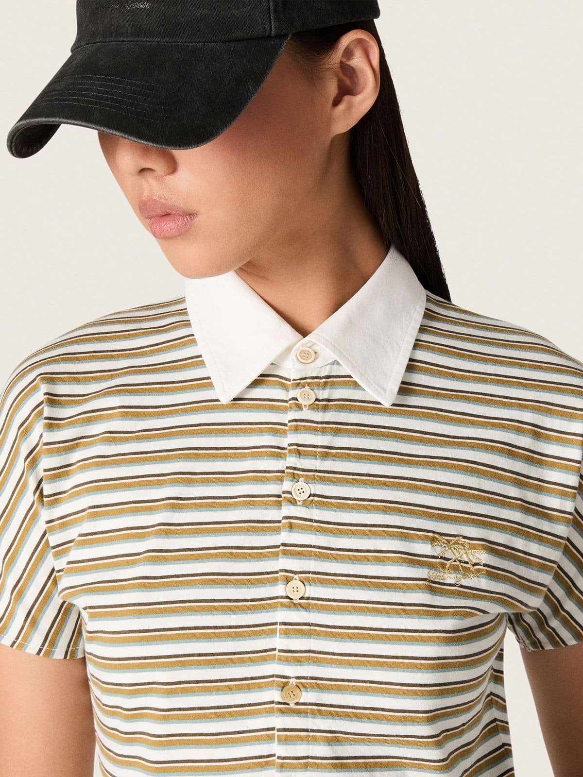 Golden Goose Slim Fit Polo Shirt with Contrast Collar - Size S - Image 3