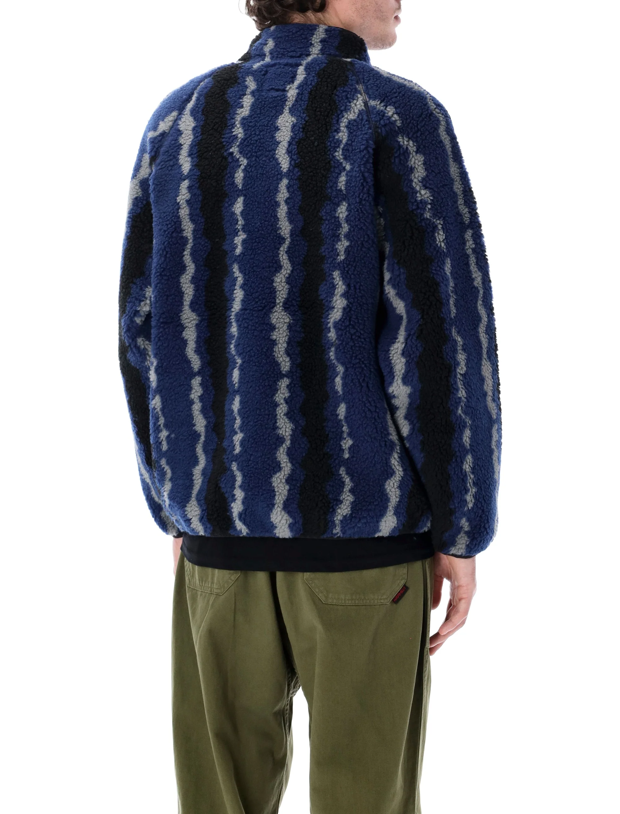 Gramicci Ripple Sherpa-Look Fleece Jacket with Stand Collar & Full-Length Zip - Image 2