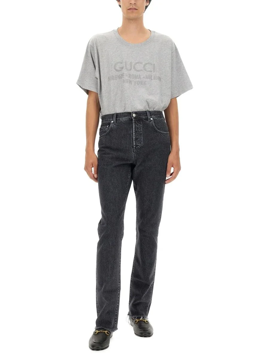 GUCCI Denim Pants with Label - Image 4