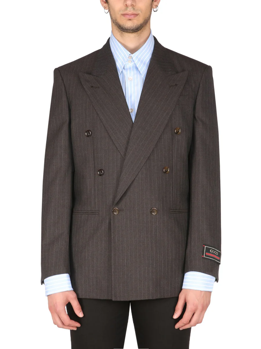 GUCCI Double-breasted Wool Jacket - Image 5