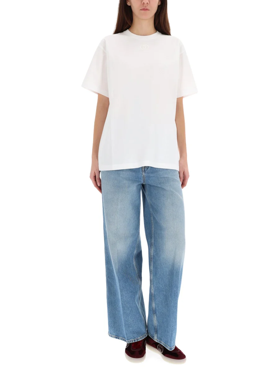 Gucci Embroidered Logo T-Shirt - Regular Fit, - Image 2