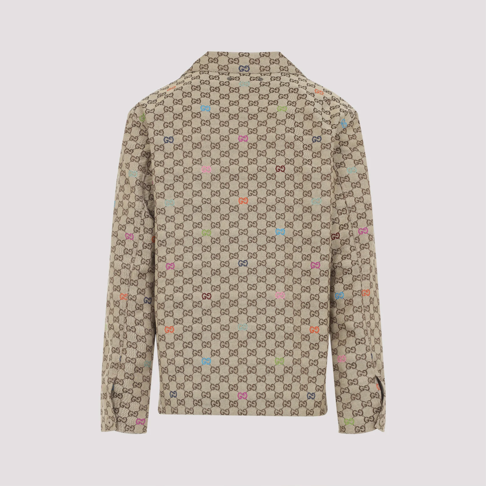 GUCCI GG Cotton Canvas Fabric Zip Jacket - Image 3