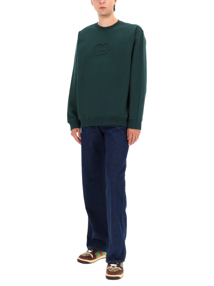 GUCCI GG Embroidered Cotton Jersey Sweatshirt - Image 2