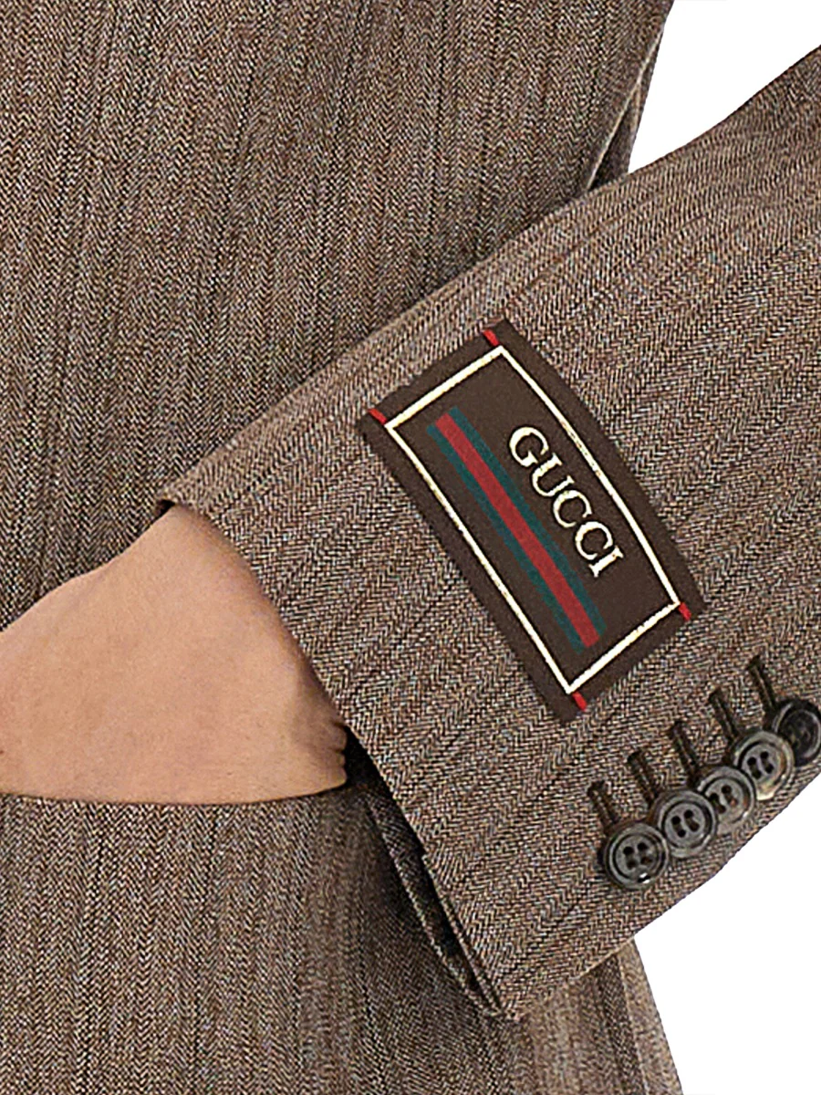 Gucci Herringbone Wool Jacket for Women - Image 4