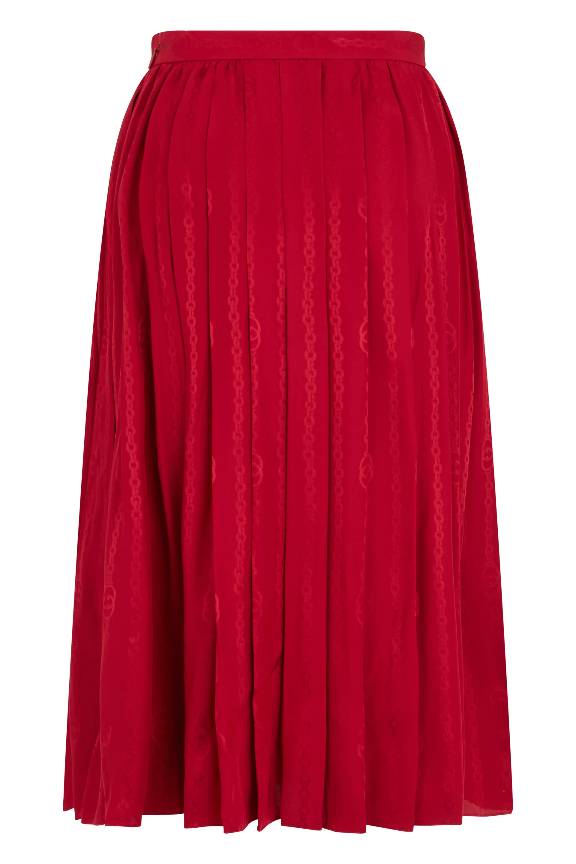 Gucci High-Waist Pleated Silk Twill Maxi Skirt - Image 2