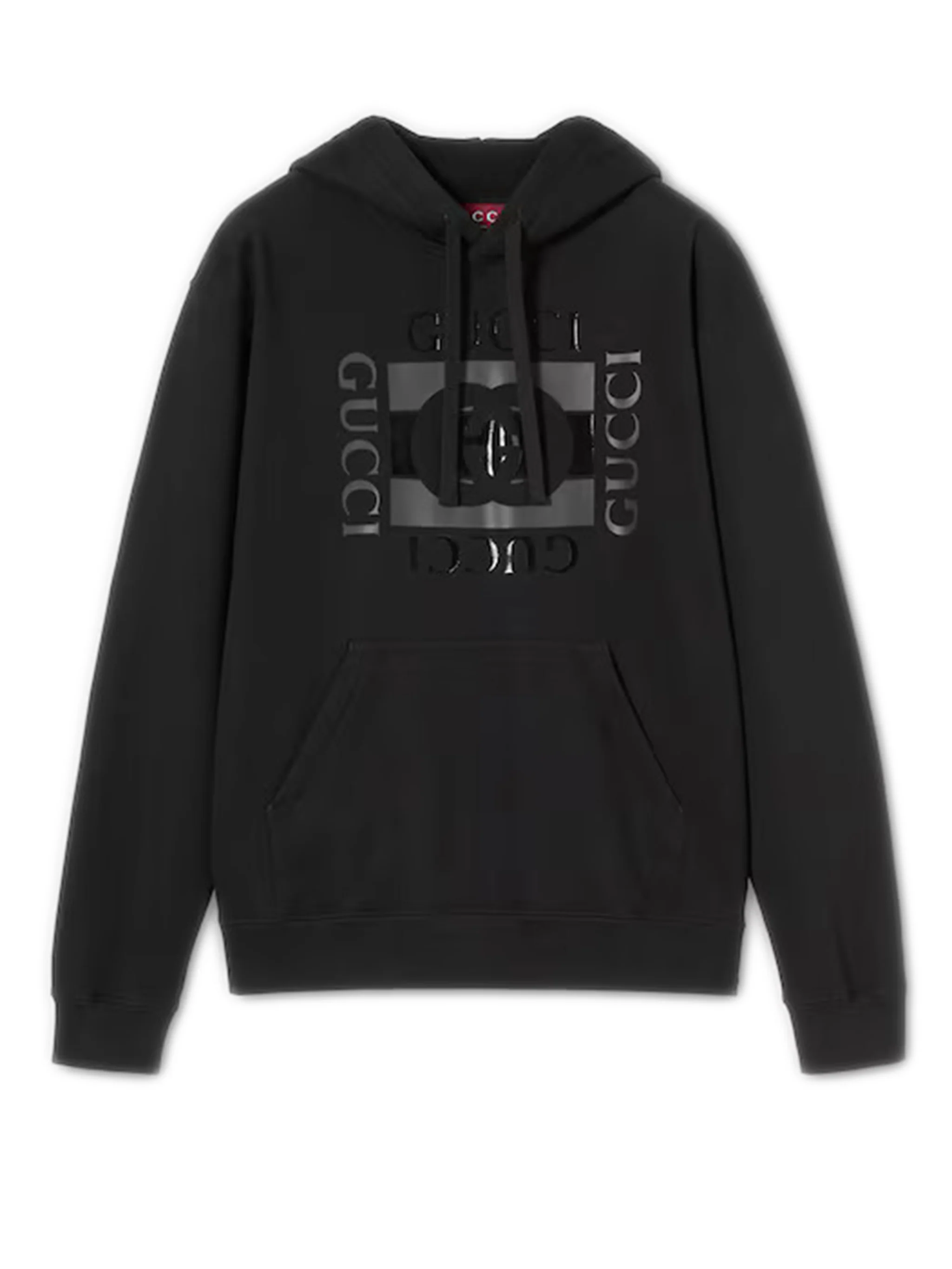 Gucci Interlocking G Print Fixed Hooded Sweatshirt - Size M