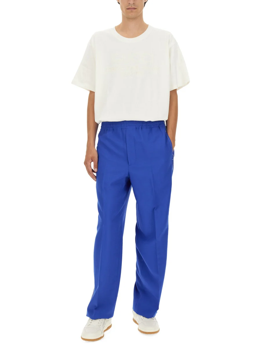 GUCCI Interlocking GG Logo Wool Mohair Blend Pants - Image 7