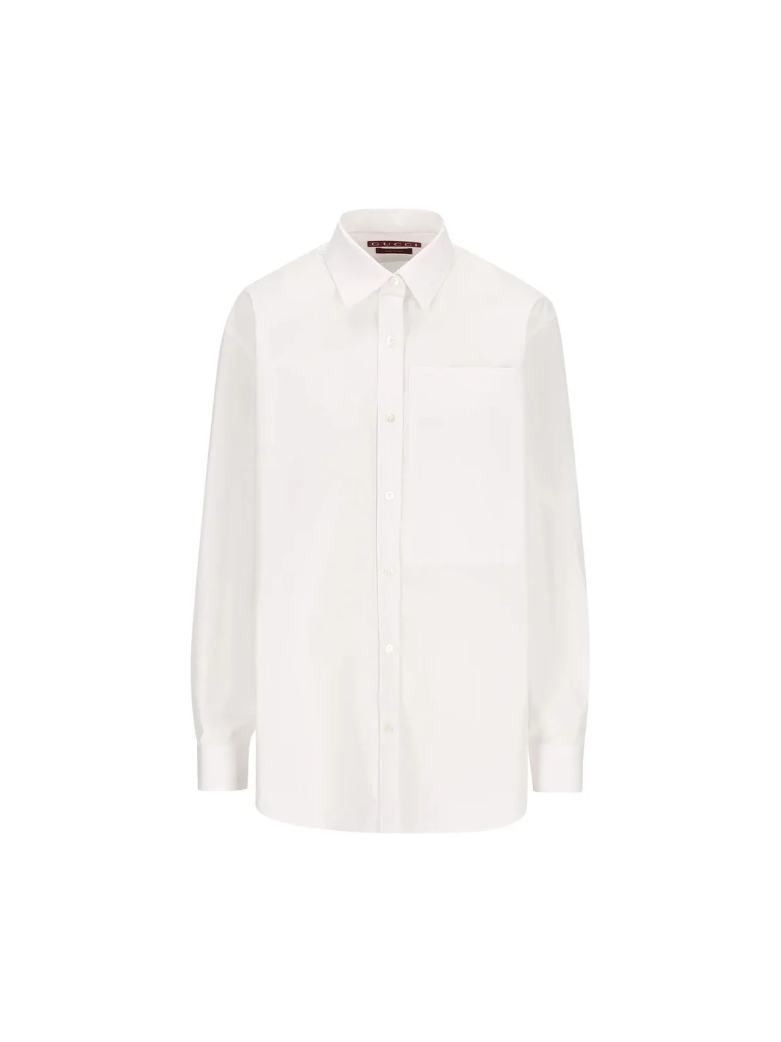GUCCI Logo Collar Cotton Shirt