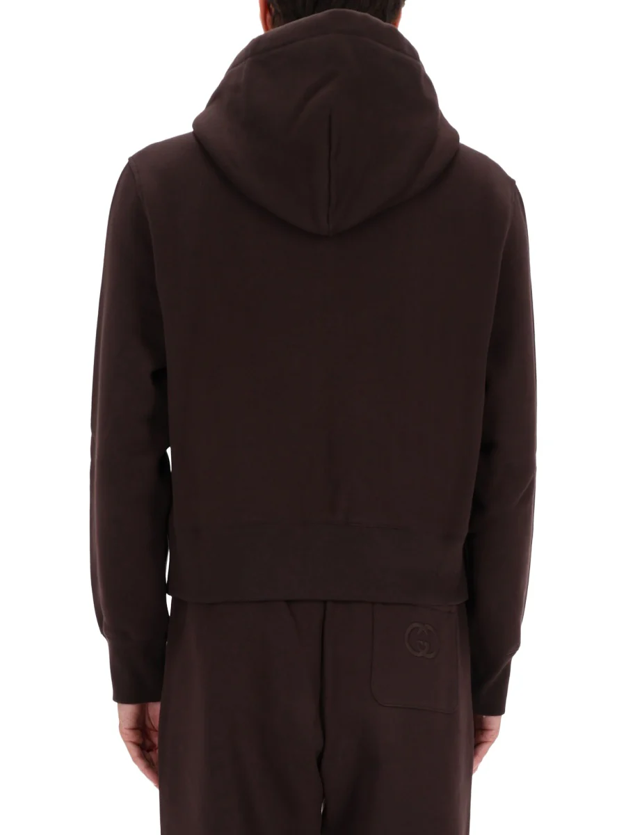 GUCCI Logo-Embroidered Cotton-Jersey Sweatshirt - Image 3