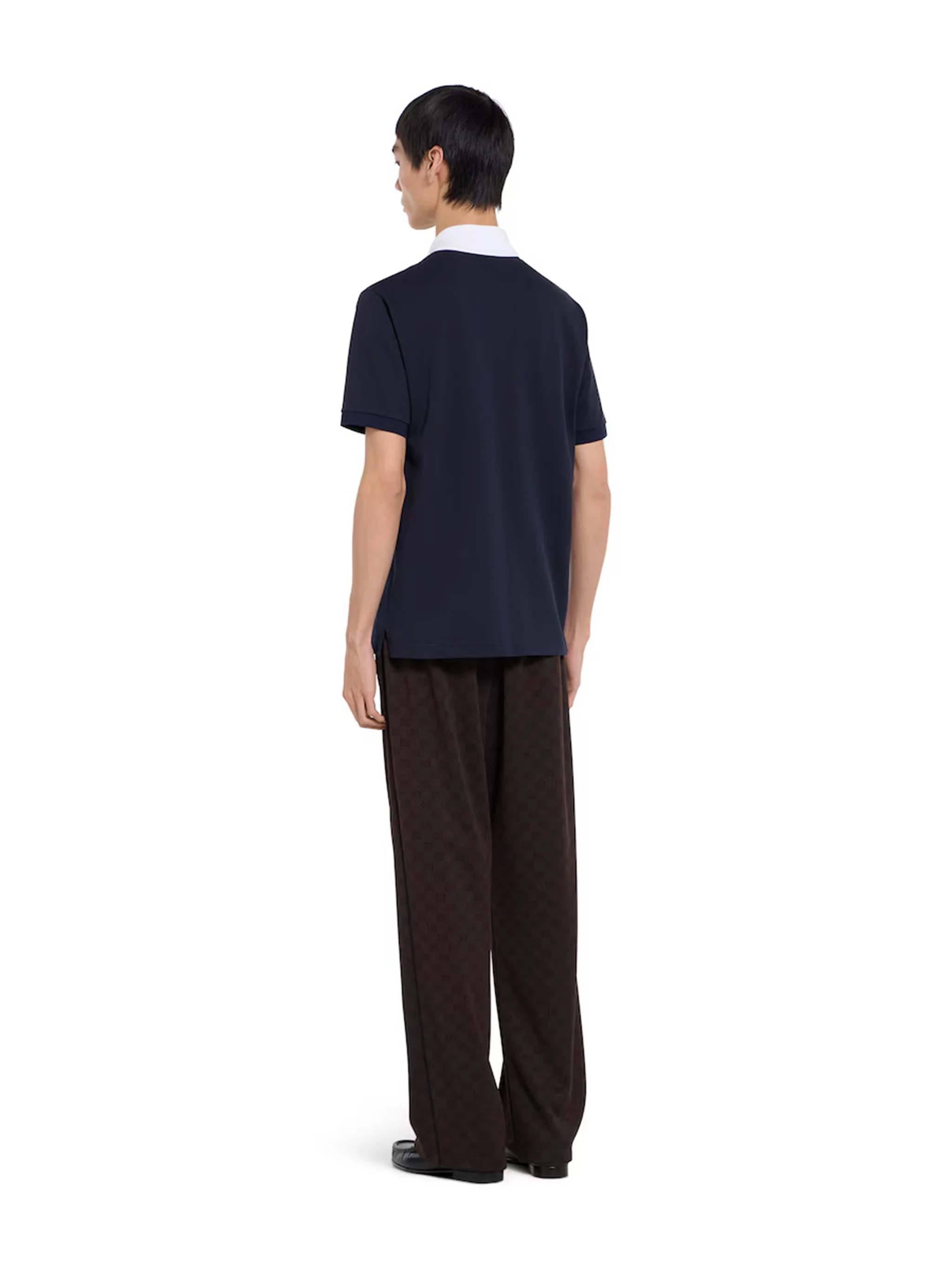 Gucci Men's Polo with Internal Web Trim - Size M - Image 4