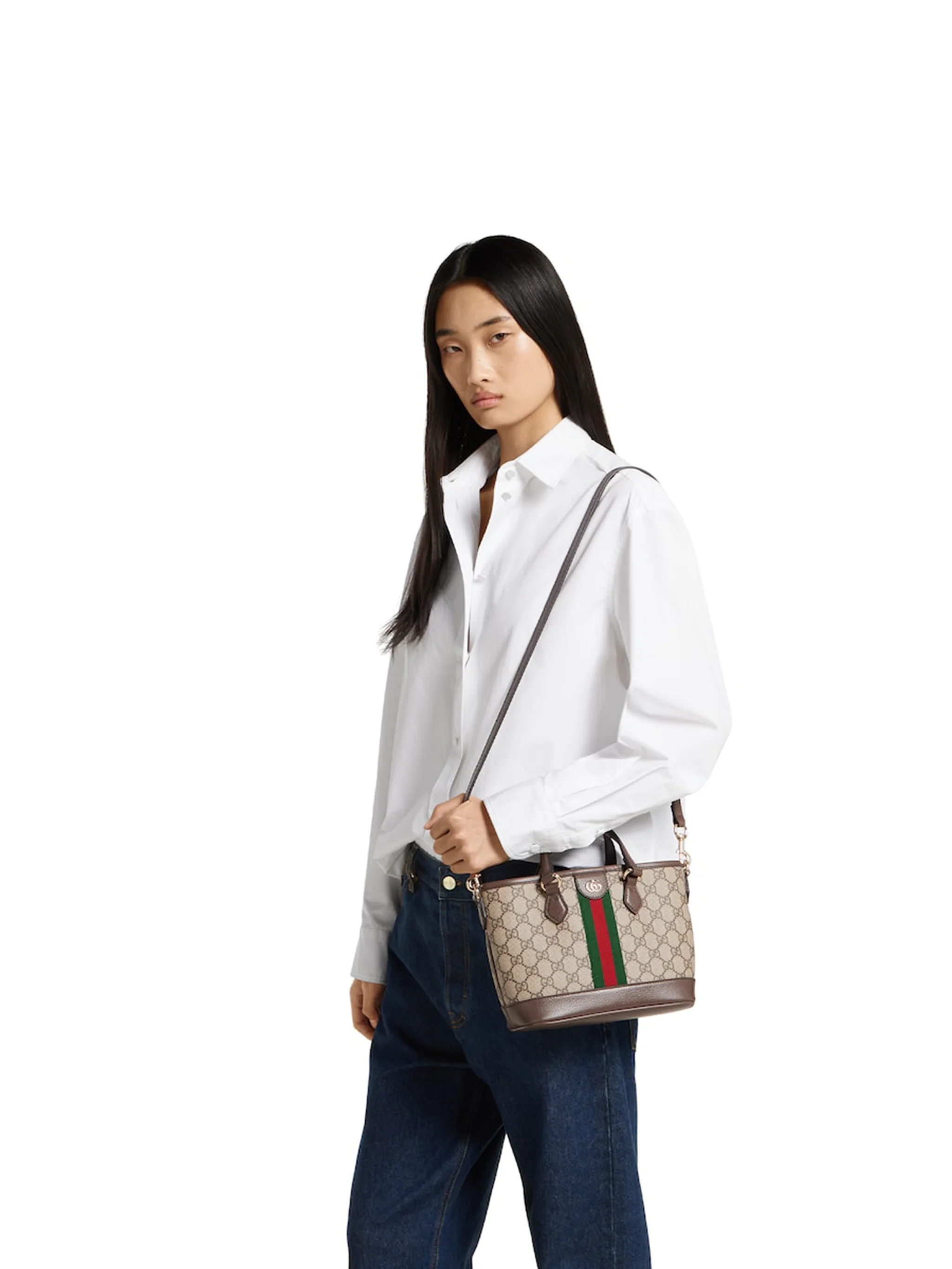 Gucci Mini GG Monogram Fabric Jacketed Bag with Adjustable Shoulder Strap - Image 3
