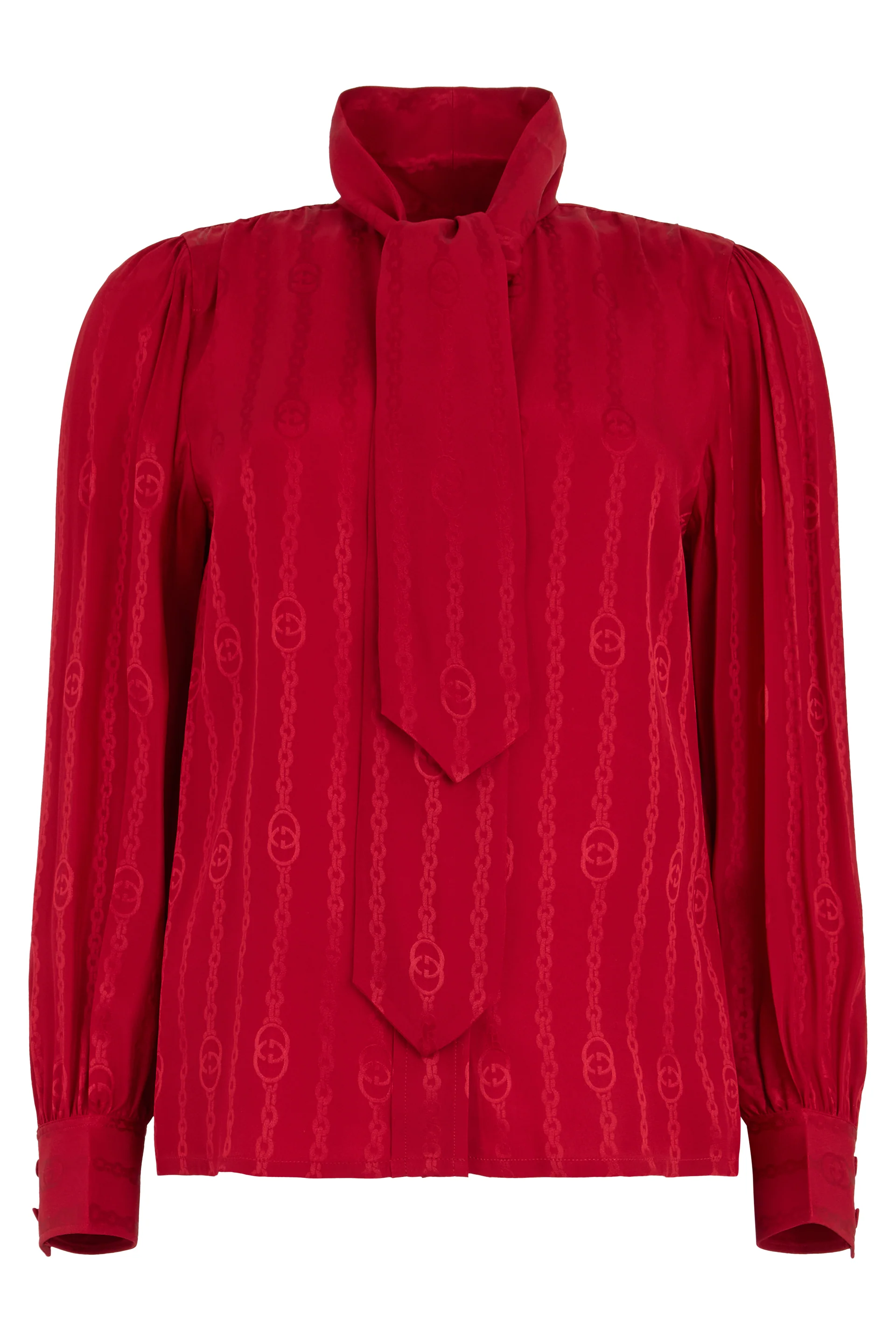 Gucci Silk Bow Tie Collar Shirt