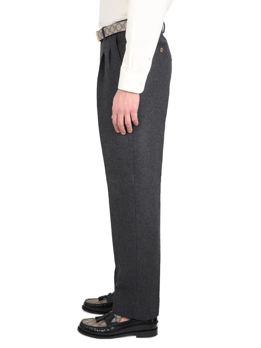 GUCCI Straight-leg Cashmere Trousers - Image 3