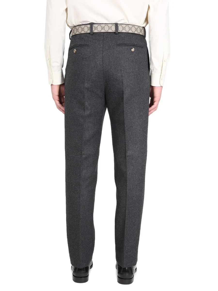 GUCCI Straight-leg Cashmere Trousers - Image 4