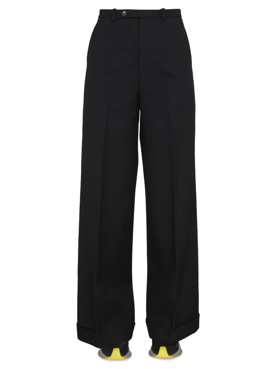 GUCCI Trousers in Wool with Wide Leg