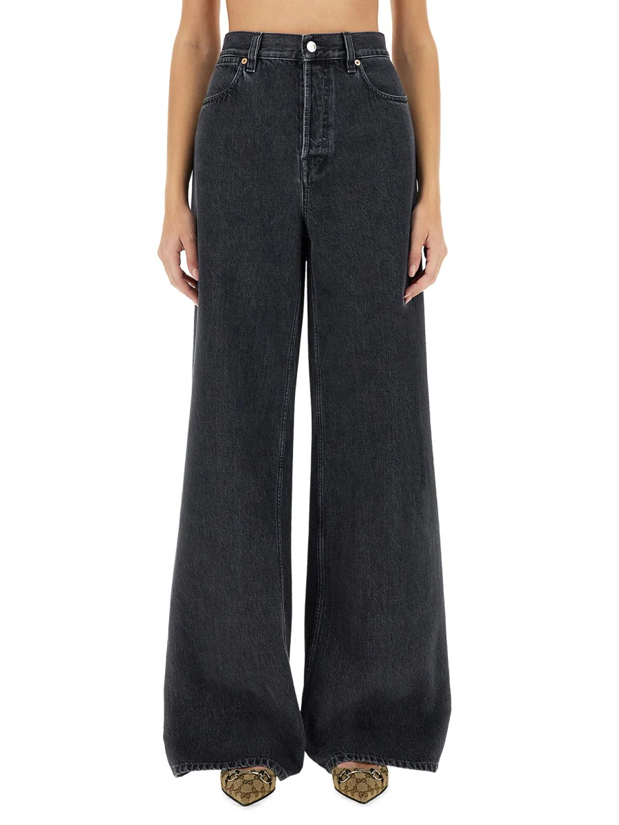 GUCCI Wide Leg Denim Pant - Image 6
