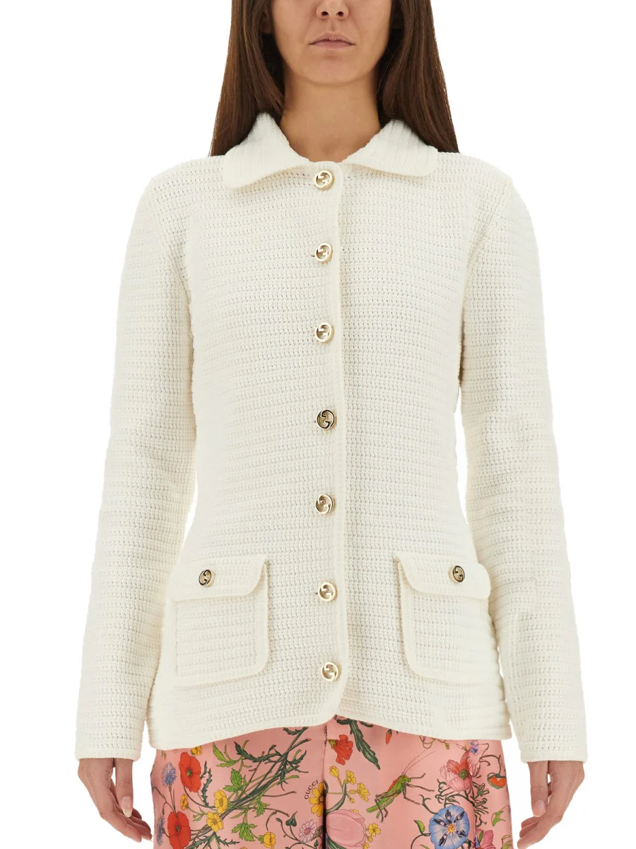 GUCCI Women Fine Cotton Cardigan