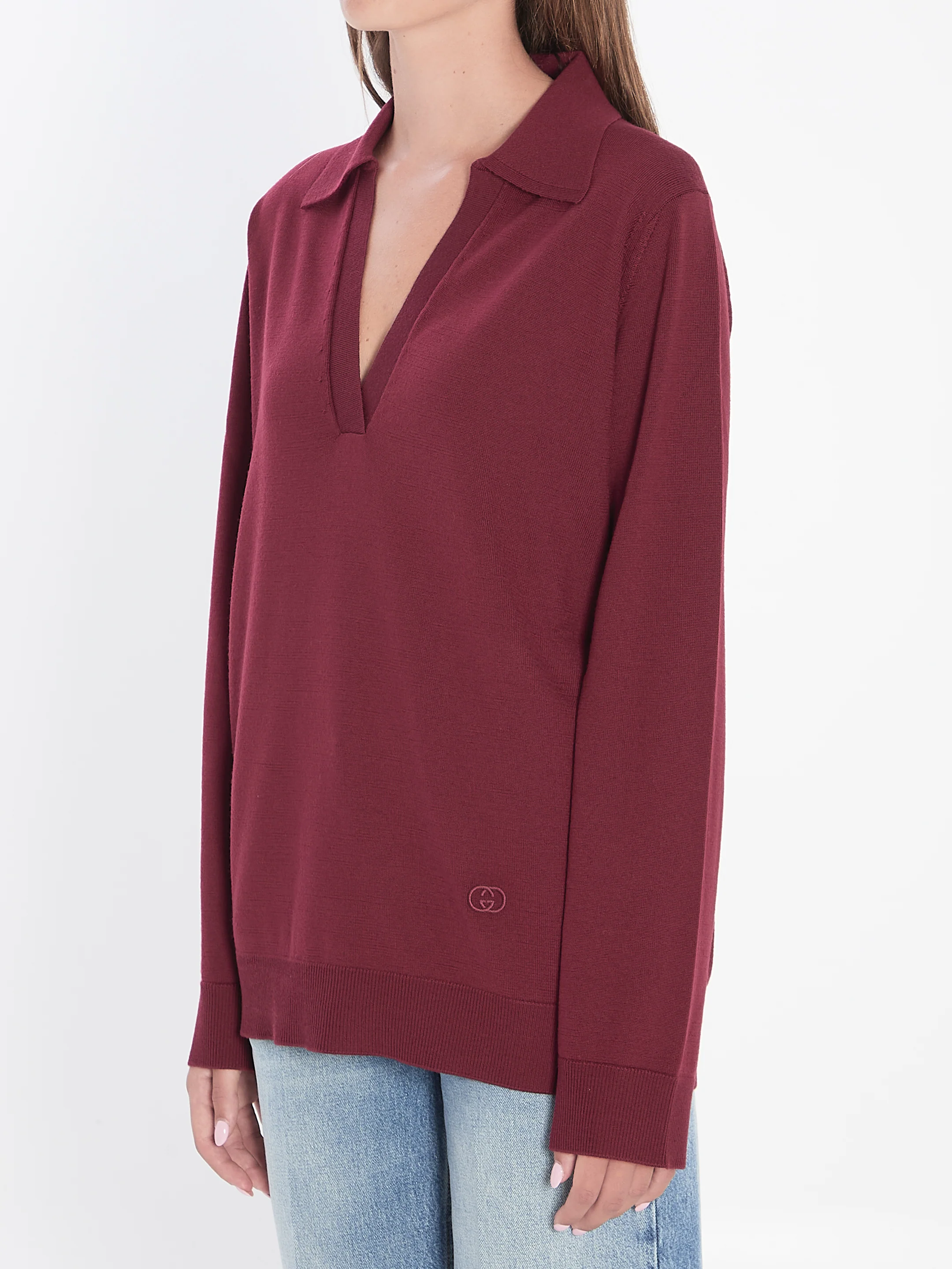 GUCCI Wool V-neck Sweater - Image 3