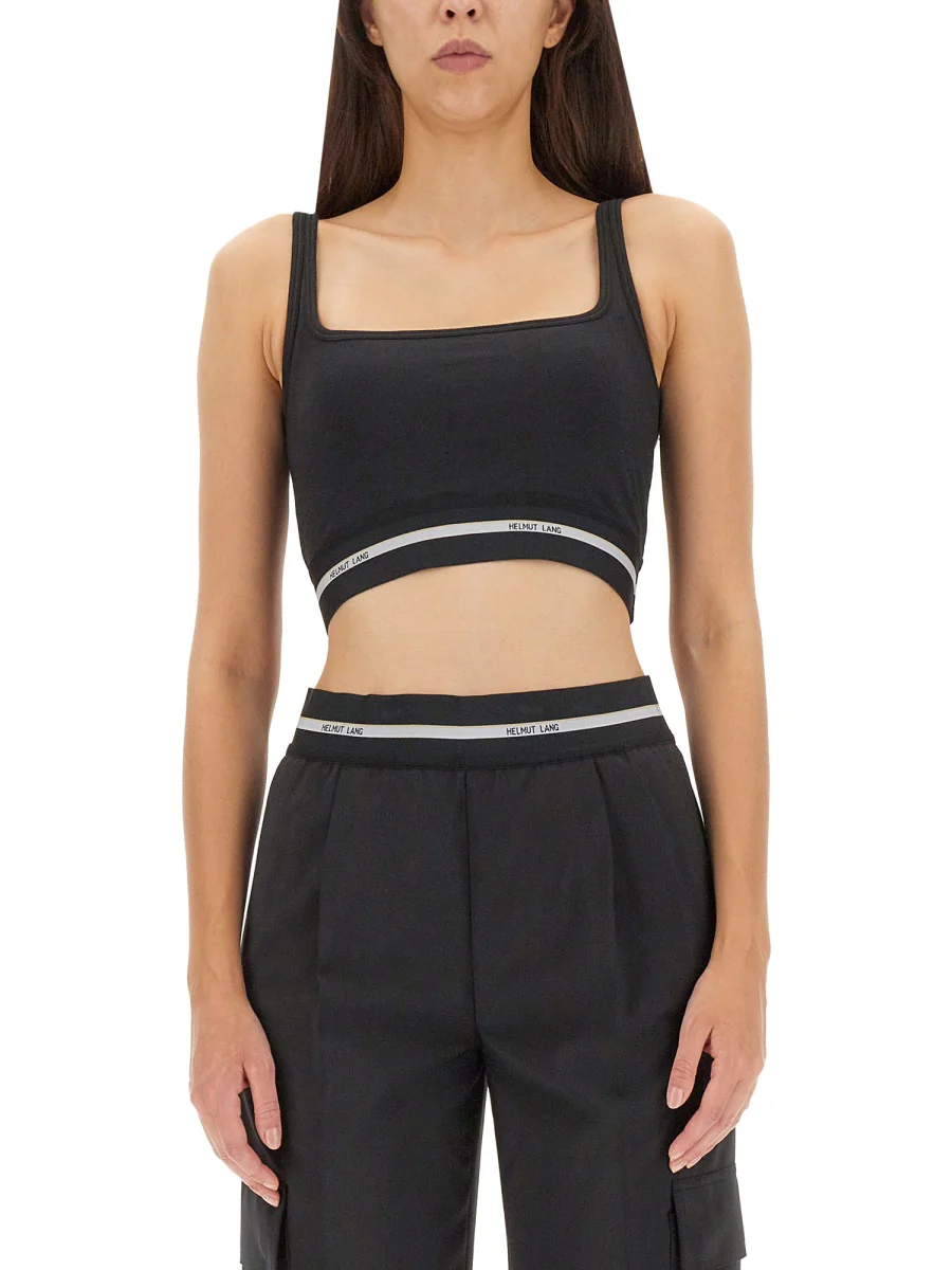 Helmut Lang Logo Crop Top