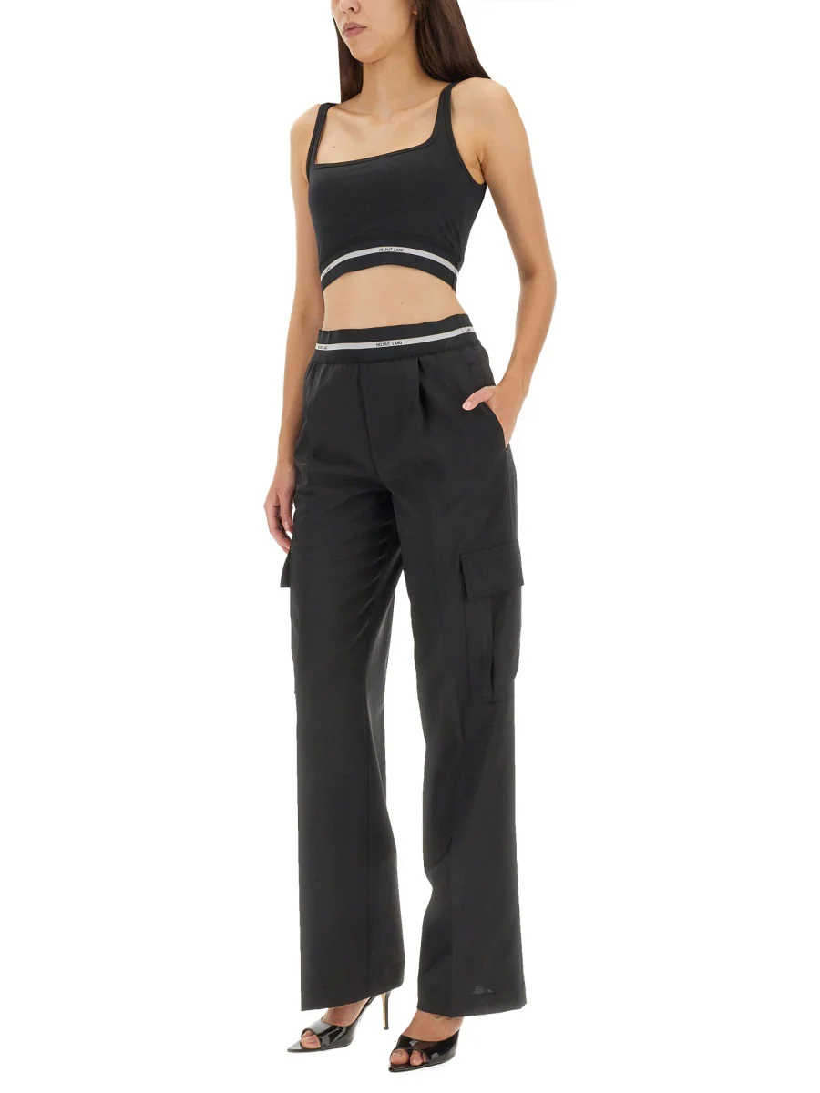 Helmut Lang Logo Crop Top - Image 2