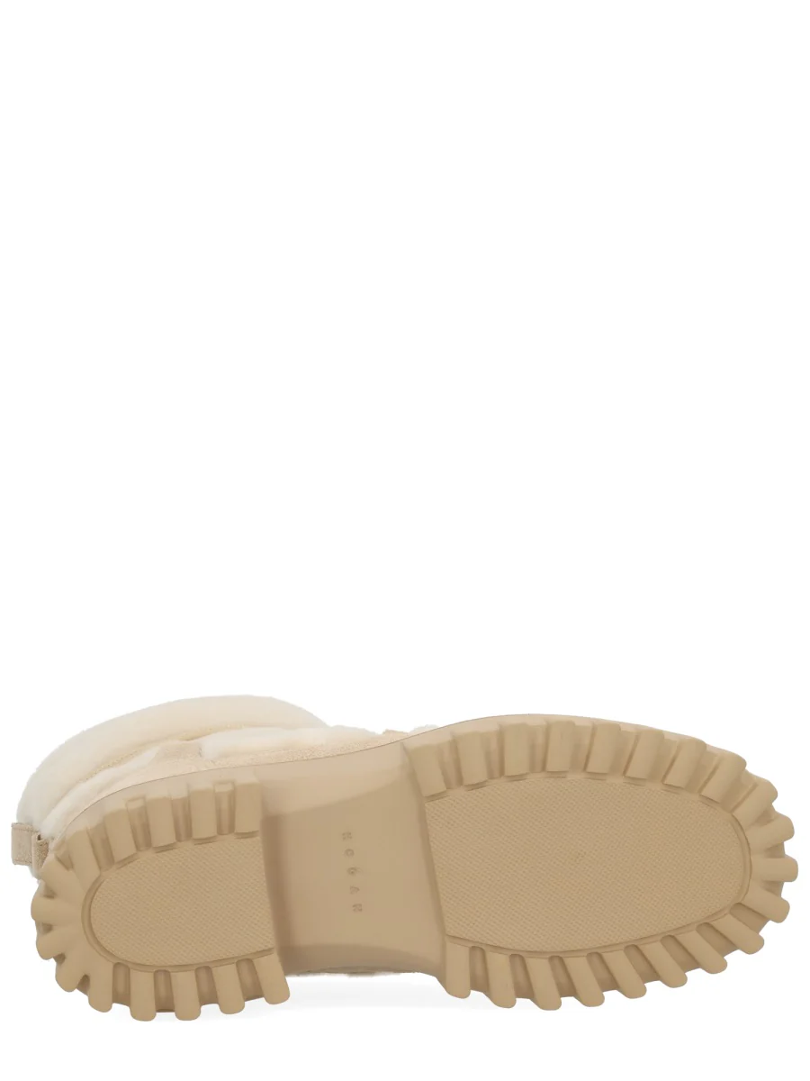 HOGAN H700 Shearling-trimmed Suede Ankle Boots - Image 5