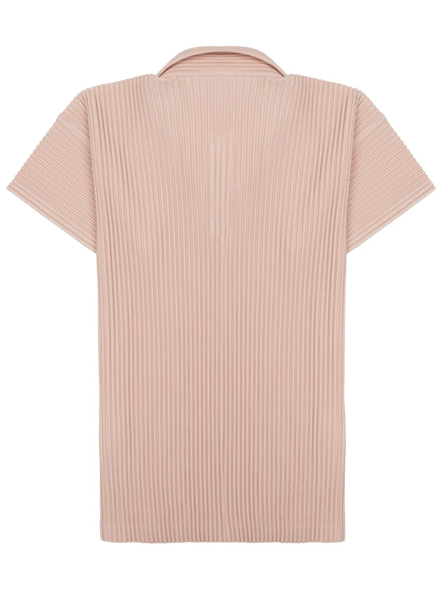 Homme Plisse' Issey Miyake Men’s Textured Pleated Polo Shirt in 100% Polyester - Image 2