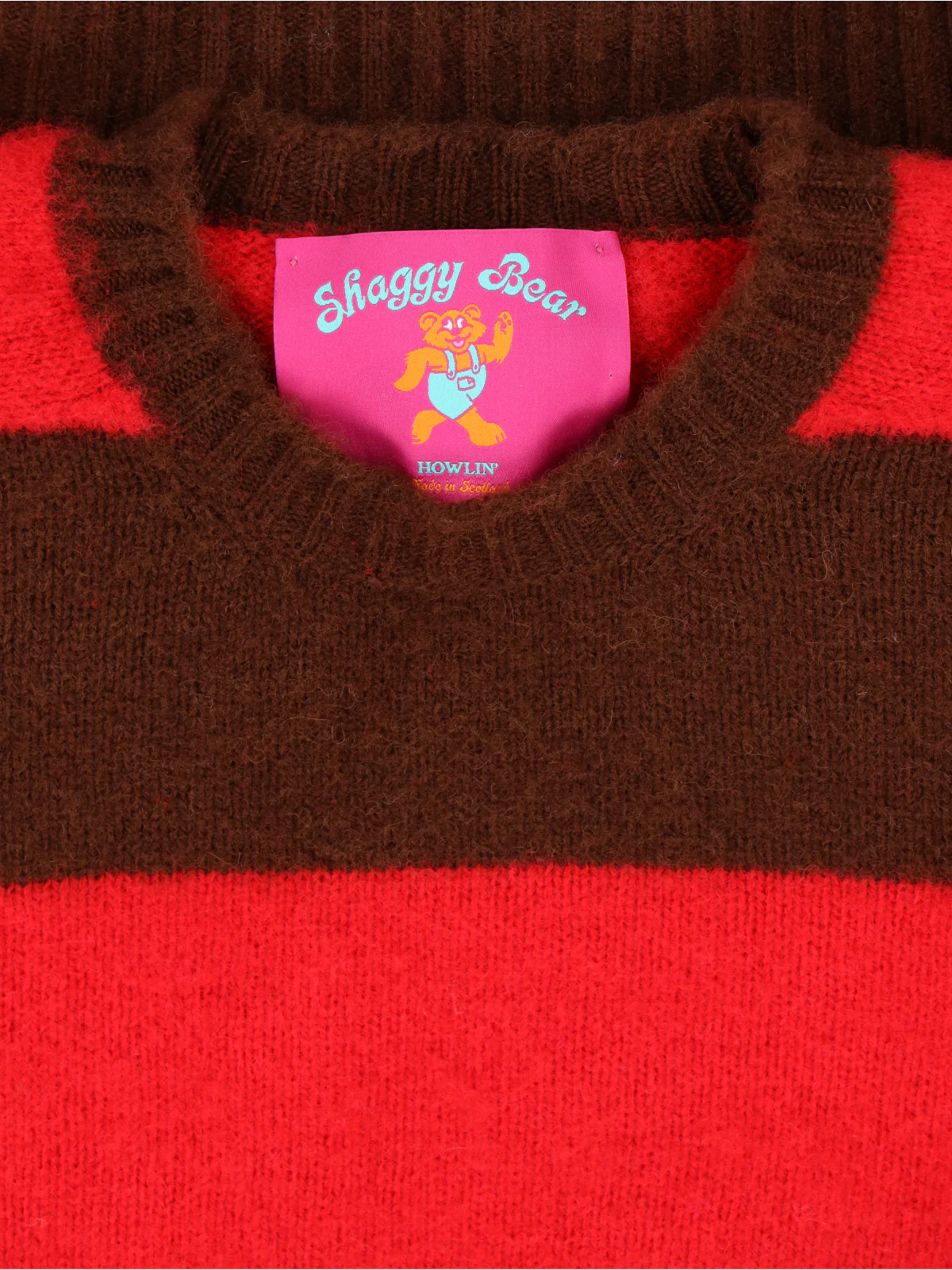 Howlin Chunky Striped Shaggy Wool Sweater for Men - Image 3