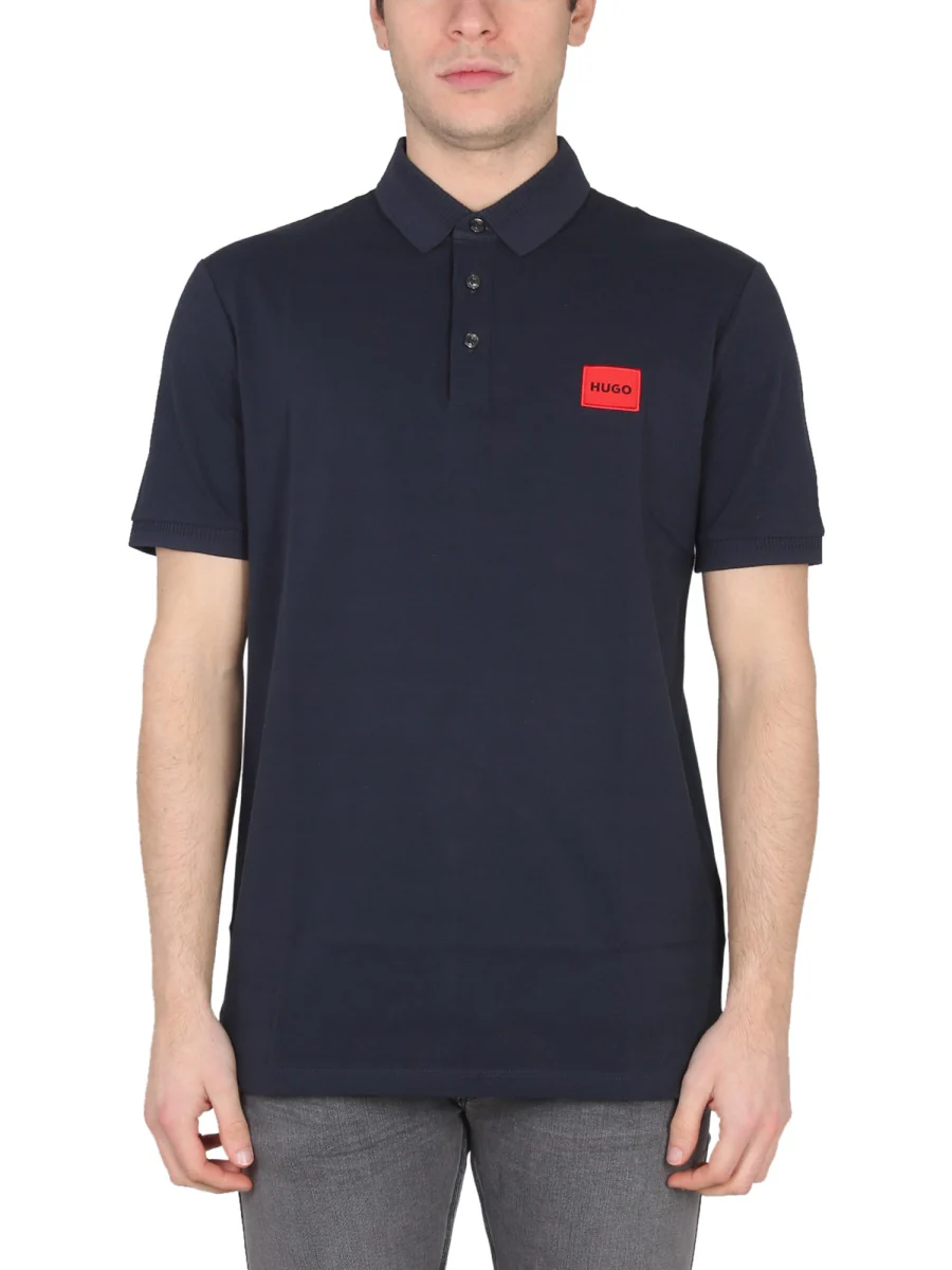 Hugo Classic Polo with Patch Logo for Men - Image 3