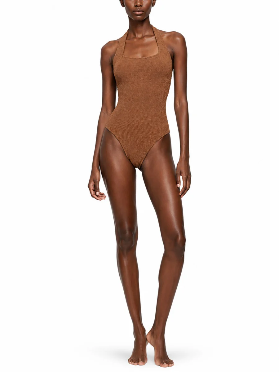 Hunza G Mini Metallic Cocoa Swimwear - Image 3