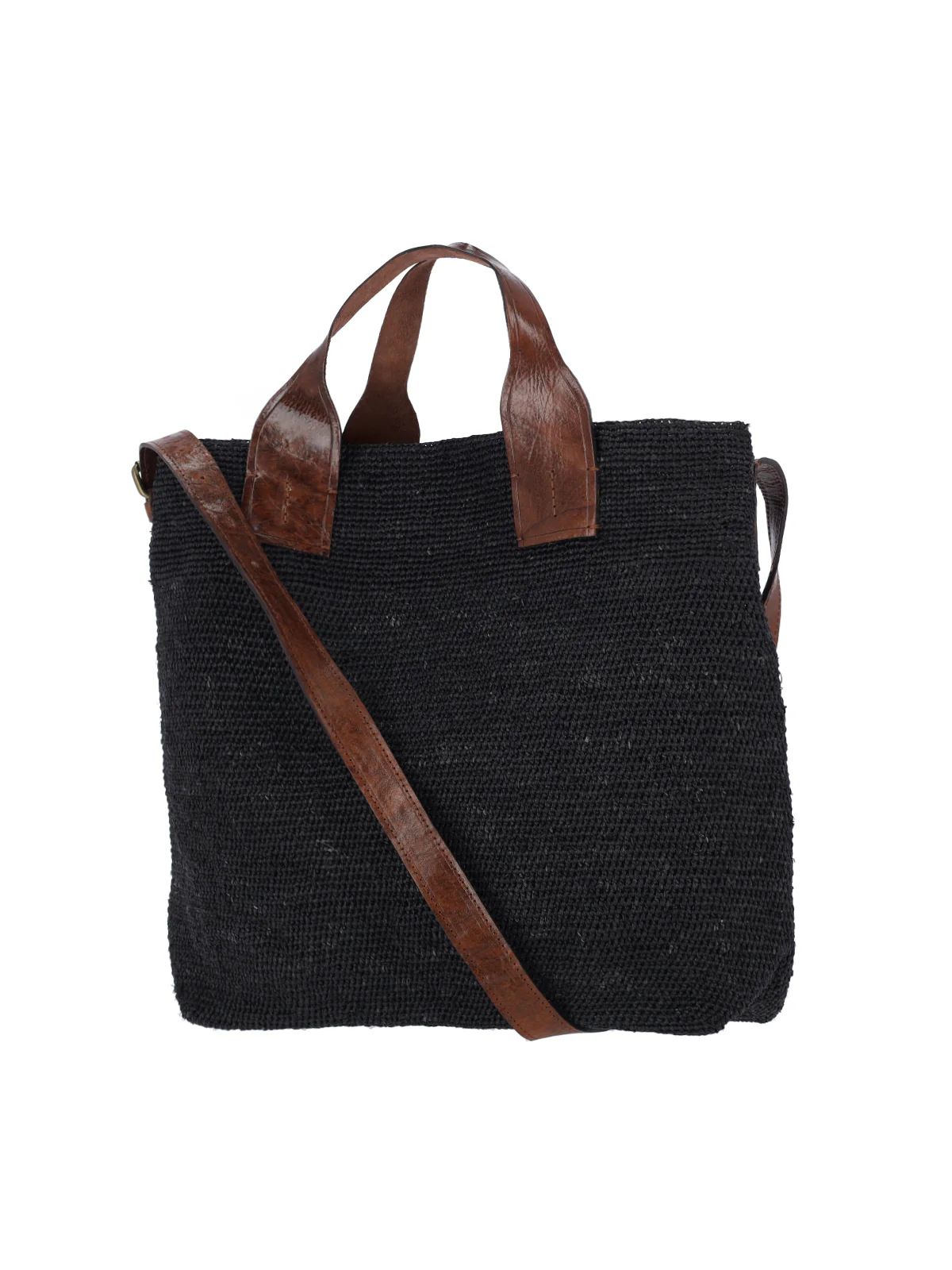 Ibeliv Raphia and Cow Leather Handbag - Image 2