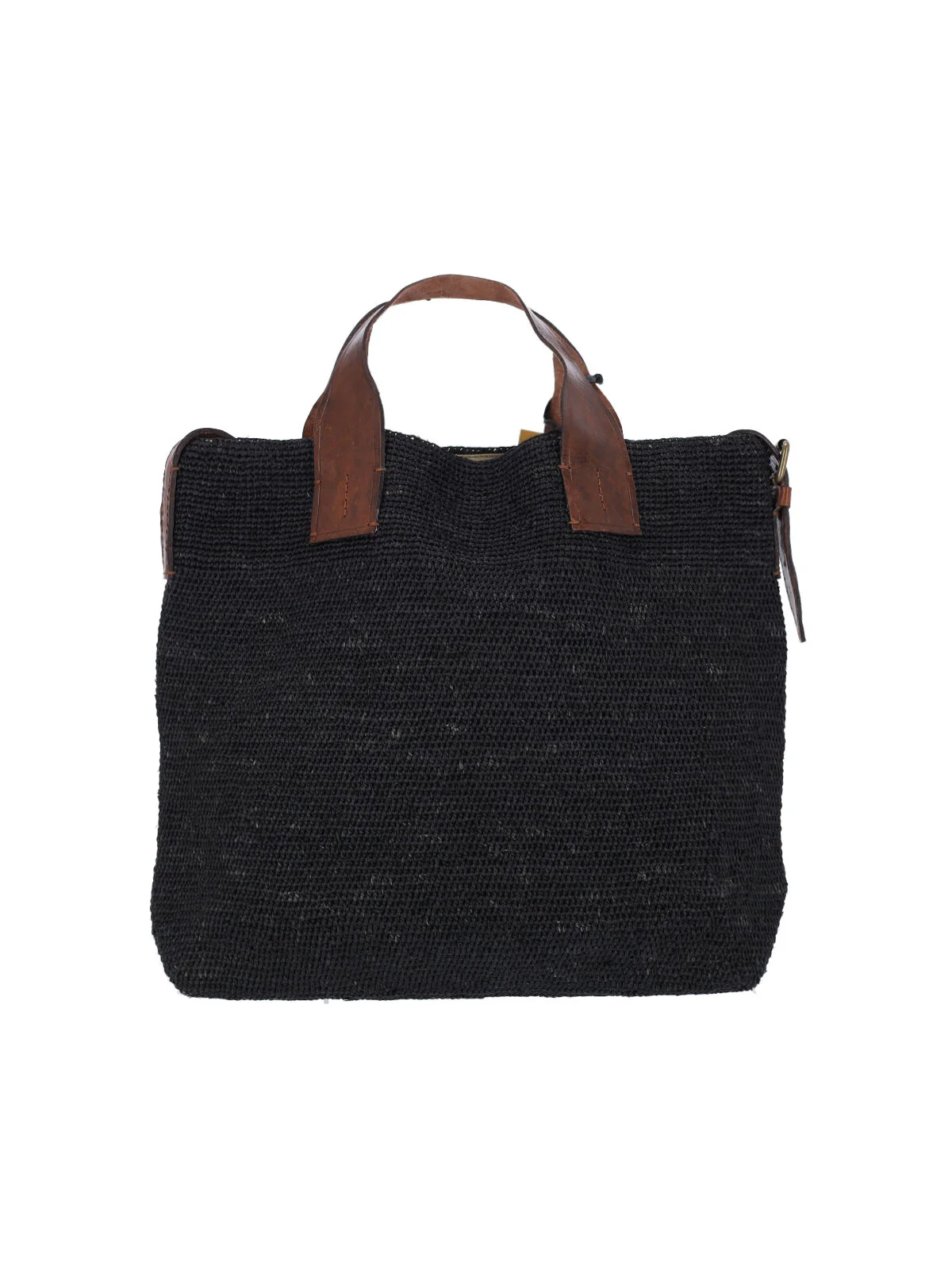 Ibeliv Raphia and Cow Leather Handbag - Image 3