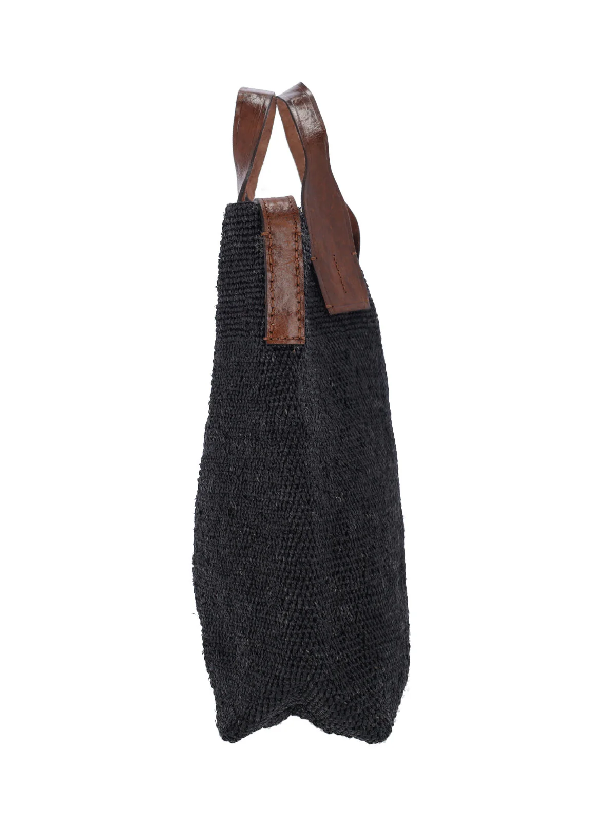 Ibeliv Raphia and Cow Leather Handbag - Image 5