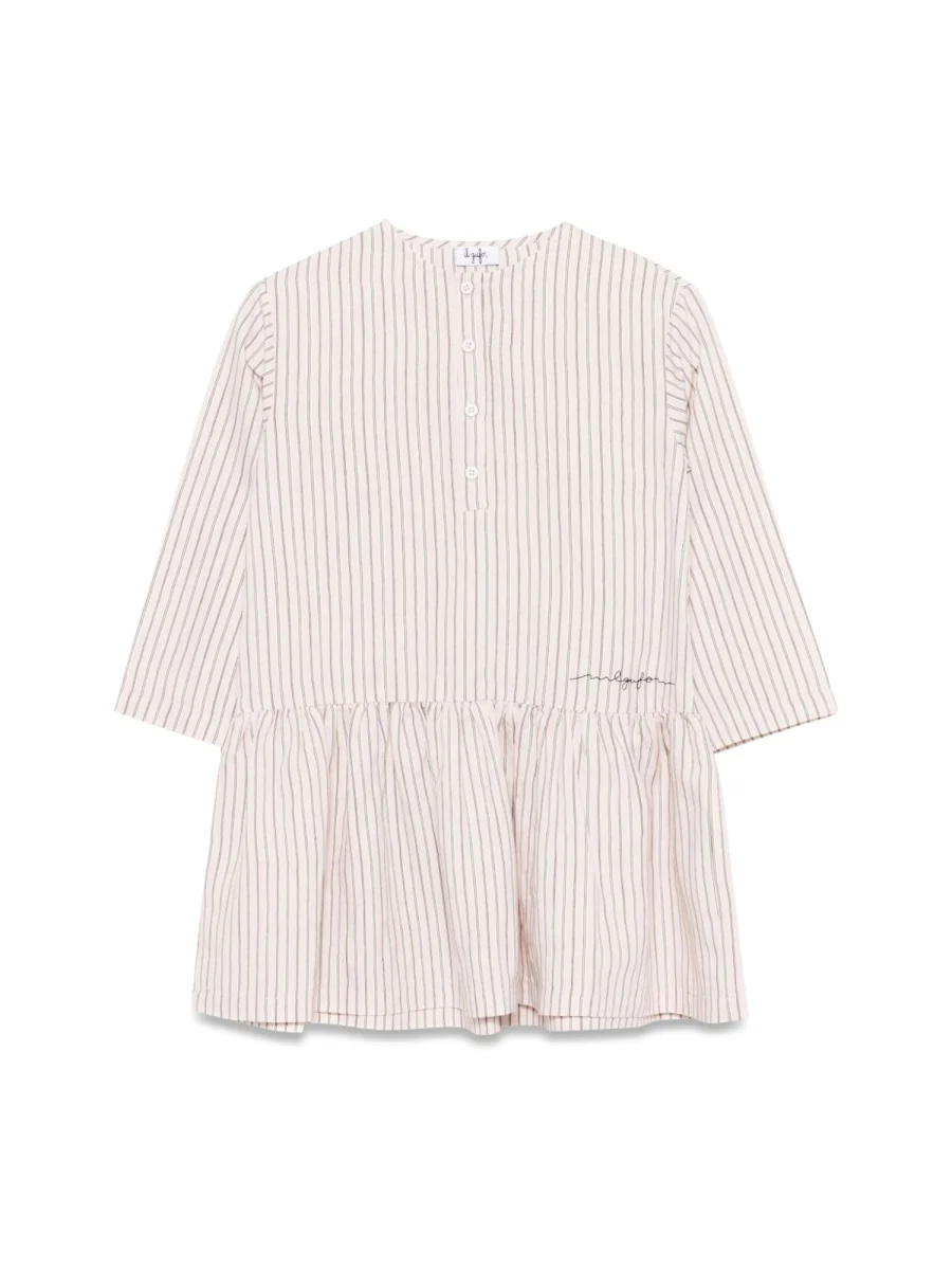 Il Gufo Girls' Mini Ruffle Dress