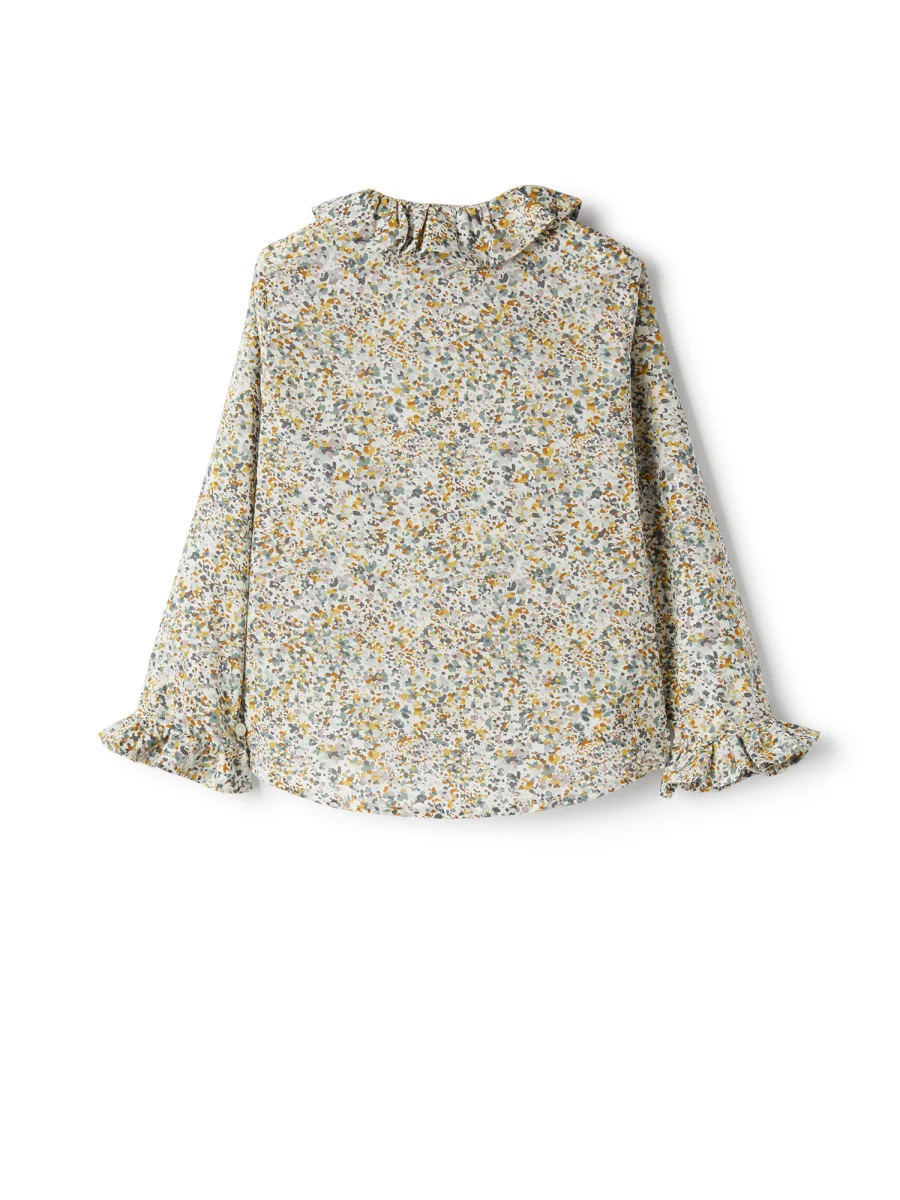 Il Gufo Long Sleeve Cotton Mini Shirt for Girls - Image 2