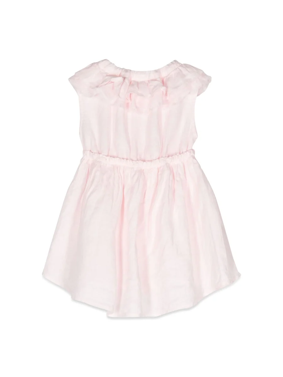 Il Gufo Mini Dress with Ruffle Collar for Baby Girls - Image 2