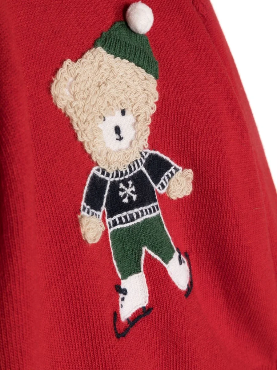 Il Gufo Mini Teddy Bear Crew Neck Pullover - Image 3