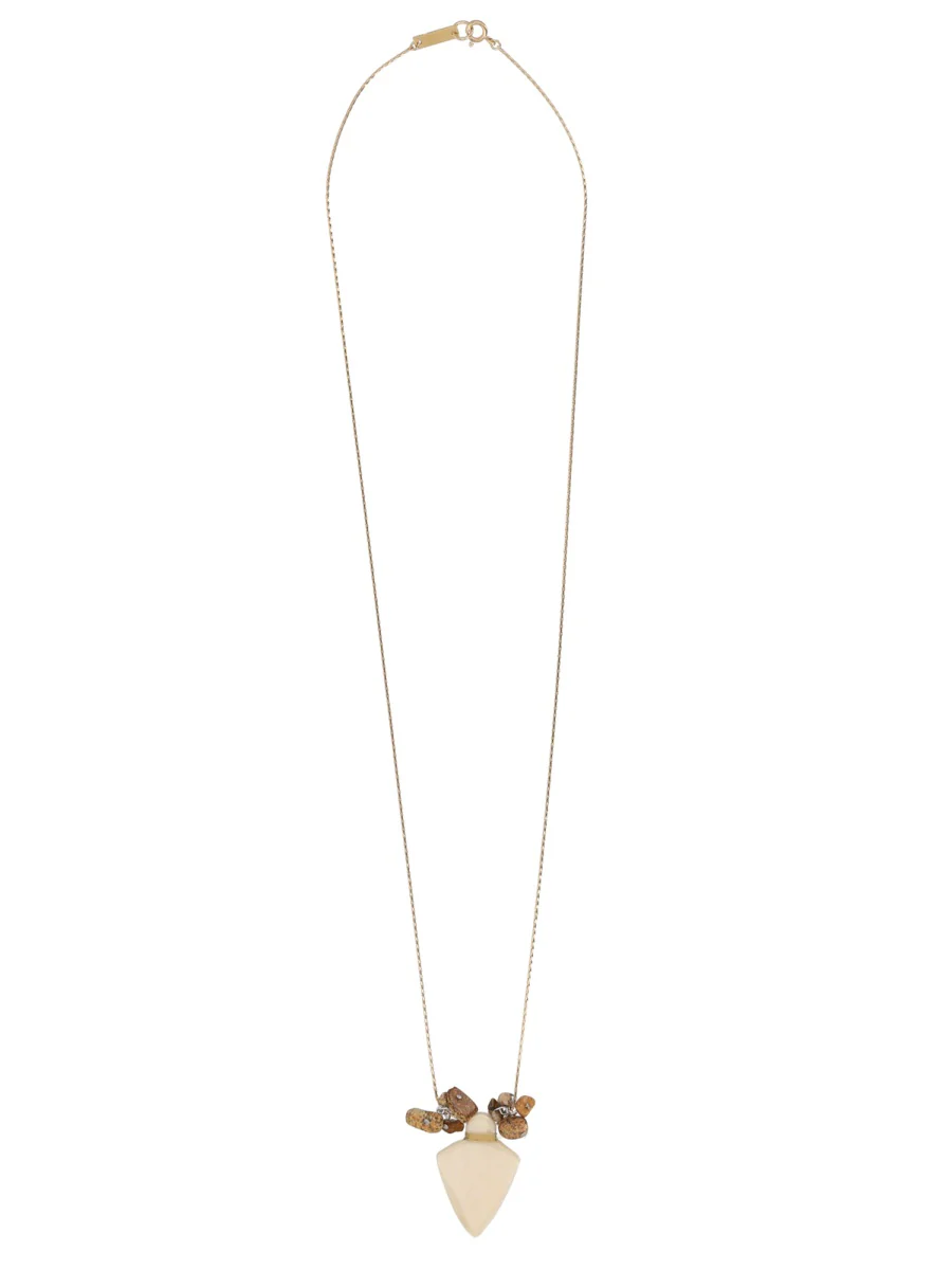 Isabel Marant Elegant Brass Statement Necklace