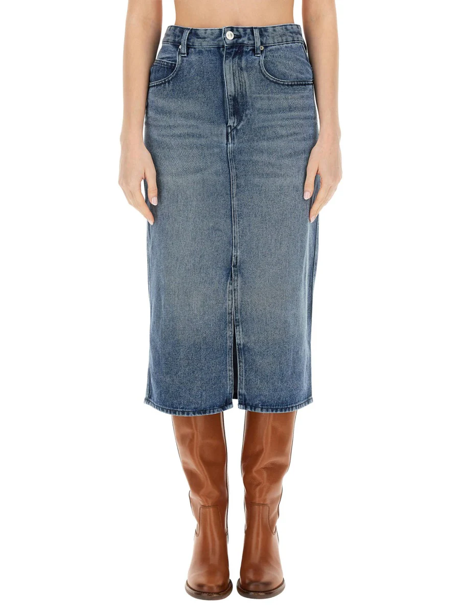 Isabel Marant Women’s Denim Skirt in Lyocell & Cotton—Spring/Summer 2025