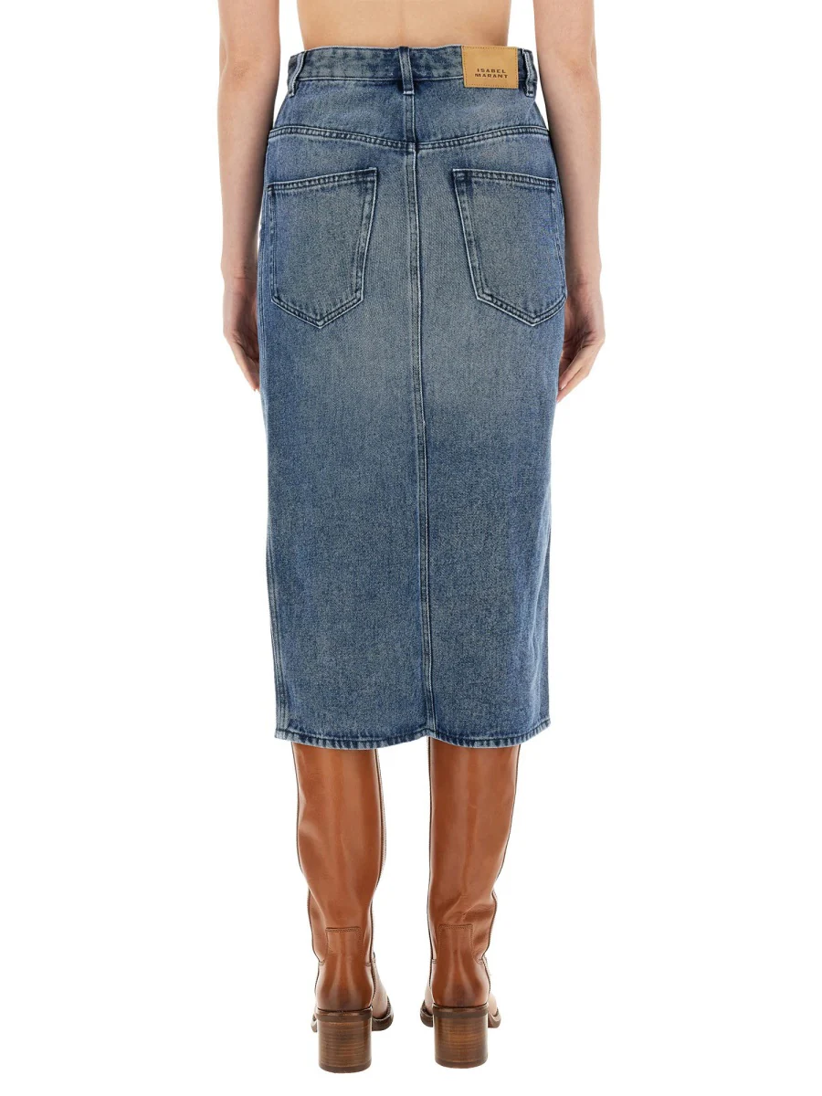 Isabel Marant Women’s Denim Skirt in Lyocell & Cotton—Spring/Summer 2025 - Image 4