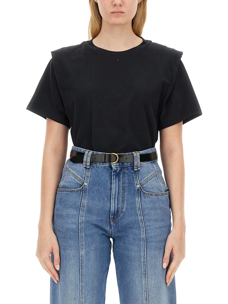 ISABEL MARANT Zelitos Pleat-detail T-shirt