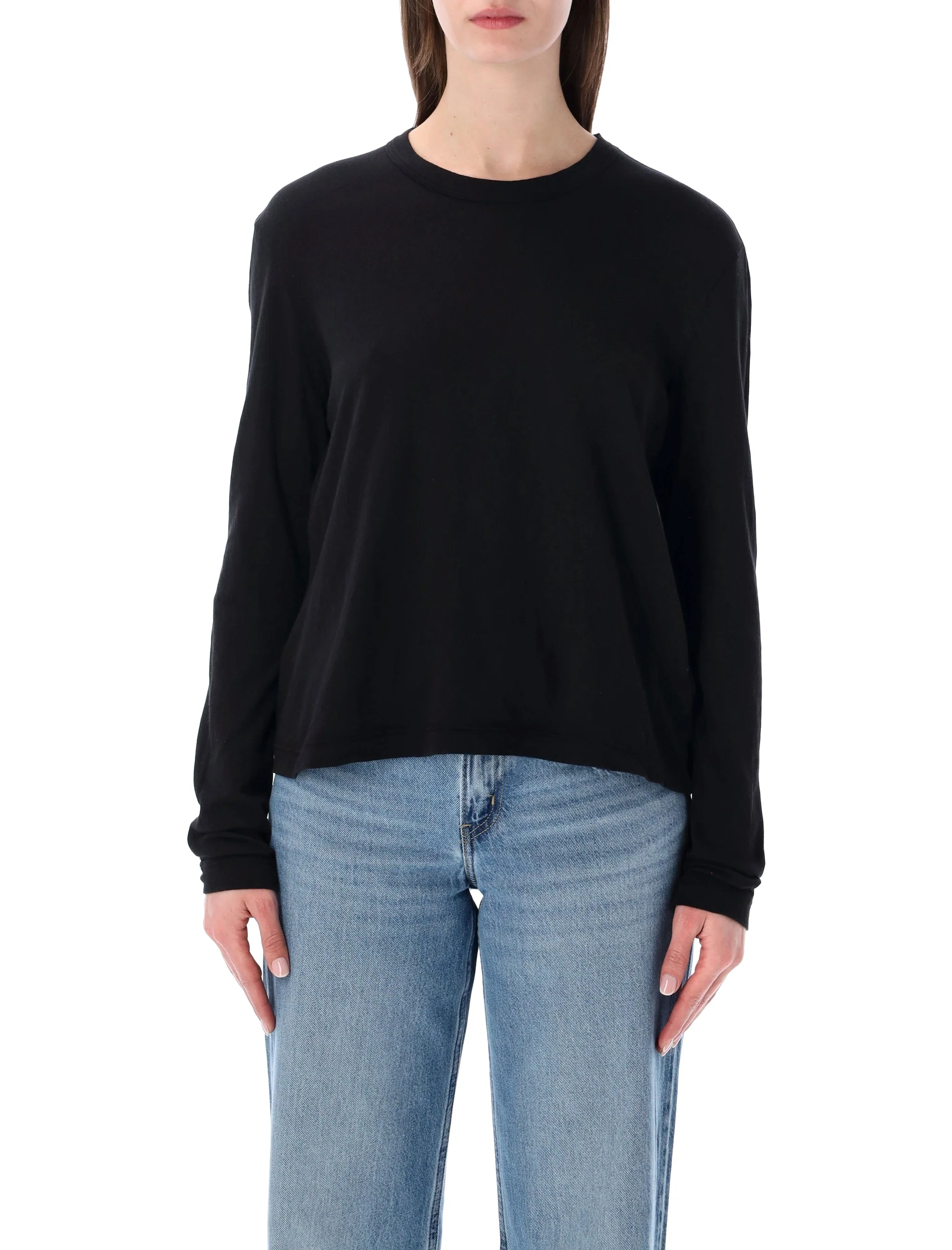James Perse Crepe Jersey Oversized L/s Crew