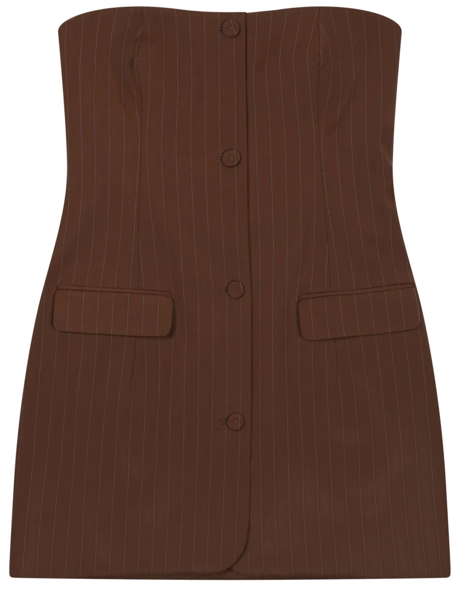Jean Paul Gaultier Fitted Mini Suit with Striped Design