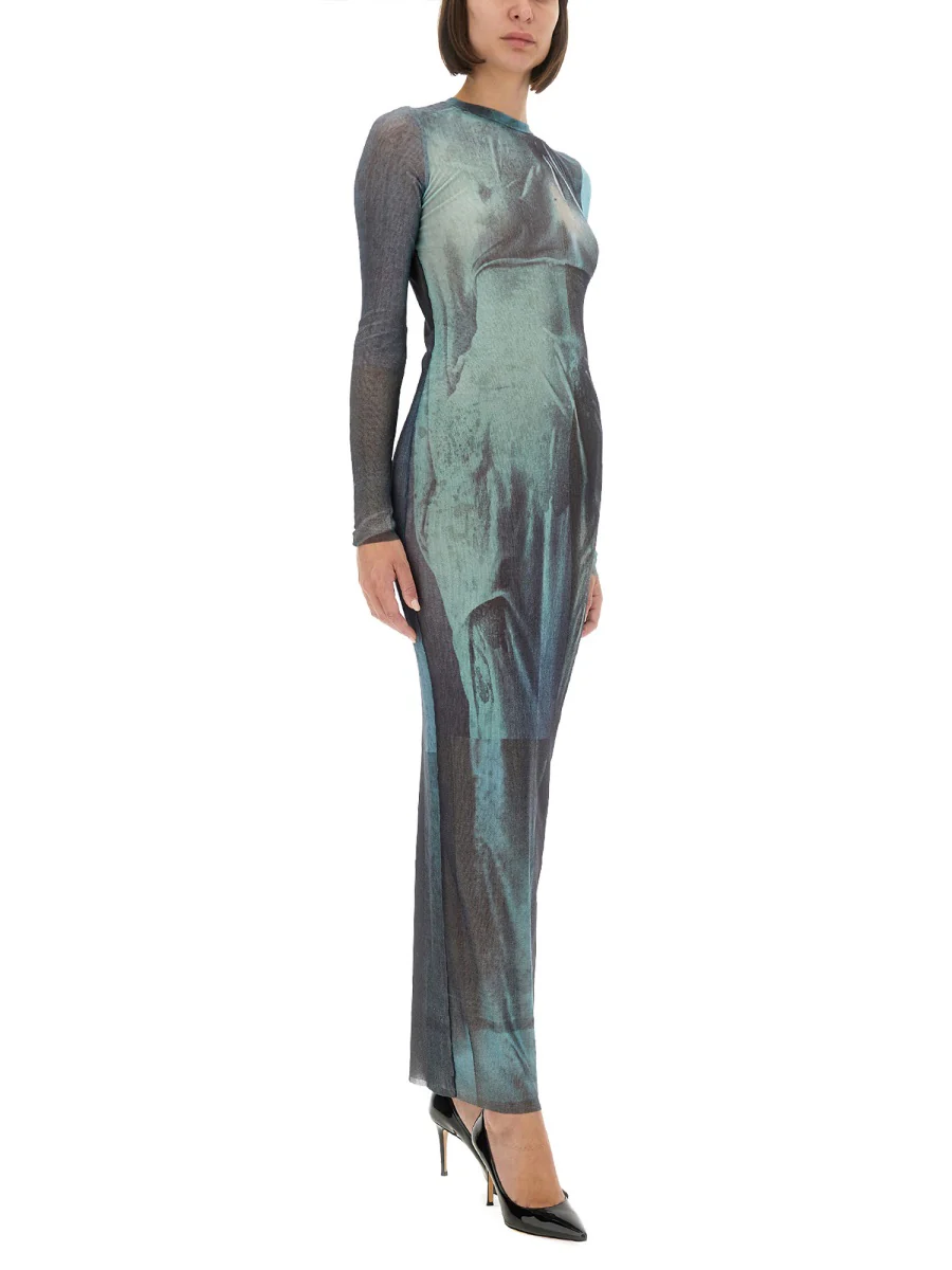JEAN PAUL GAULTIER Water-print Maxi Dress - Image 4