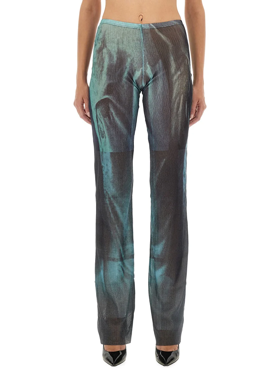 JEAN PAUL GAULTIER Women Mesh Printed "Water" Trouser