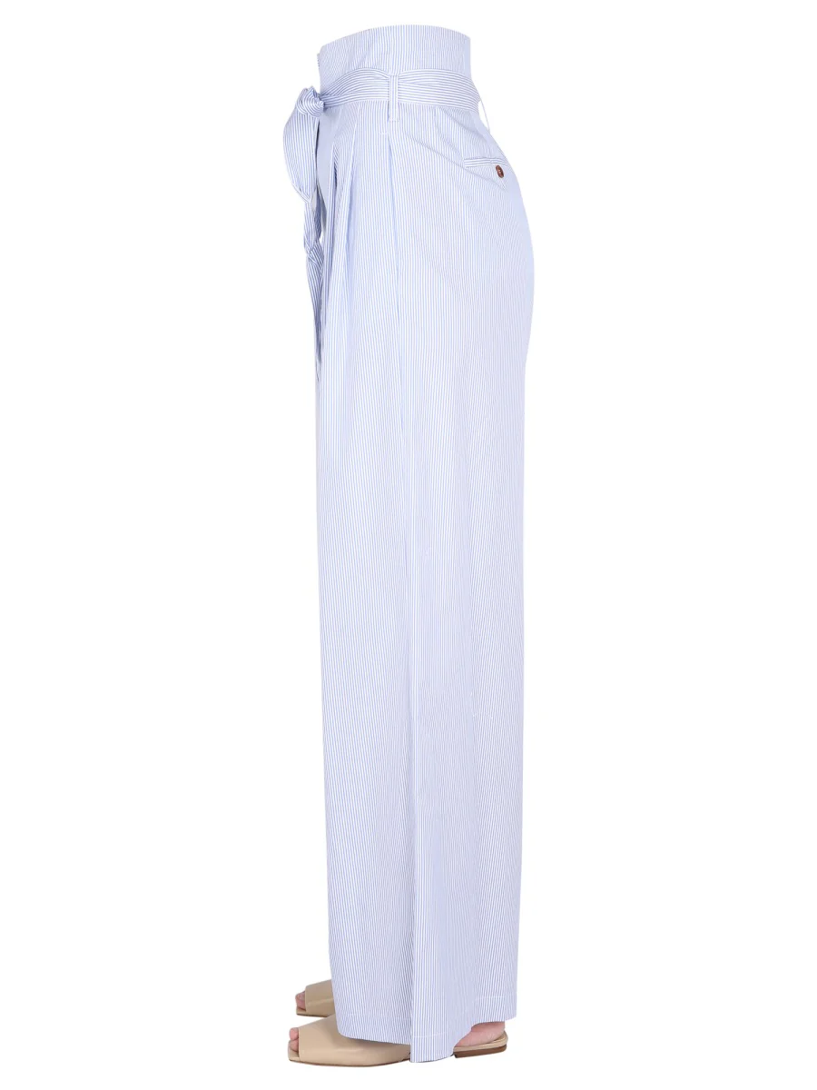 JEJIA Stripe-print Tie-waist Palazzo Pants - Image 3