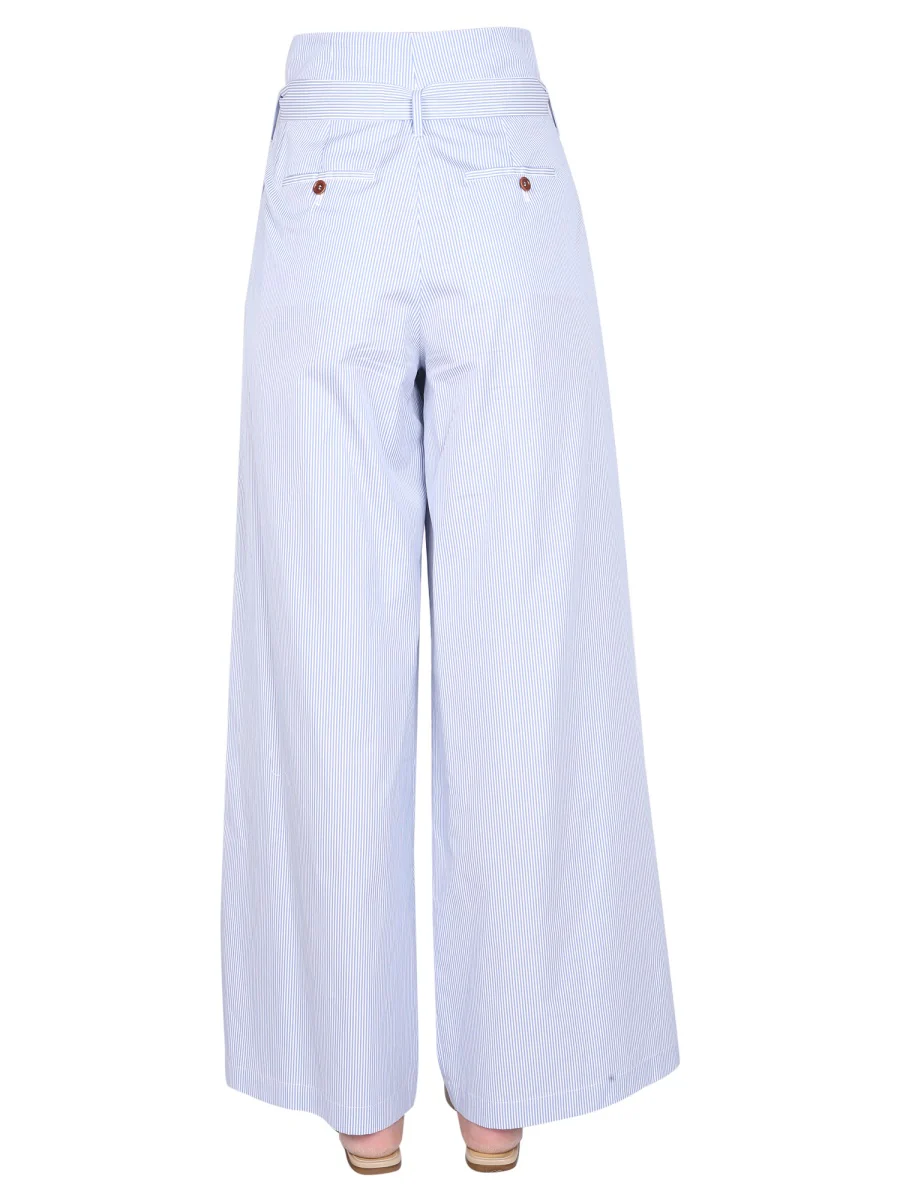 JEJIA Stripe-print Tie-waist Palazzo Pants - Image 4